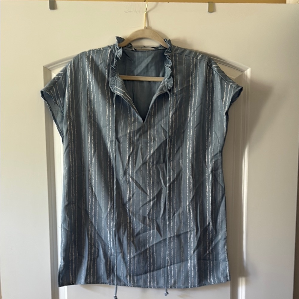Chic Blue and White Striped Tunic
